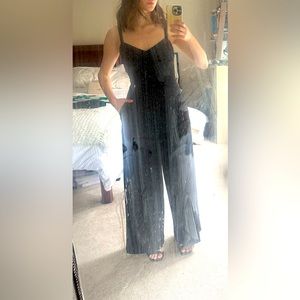 Classy black wide leg jumpsuit